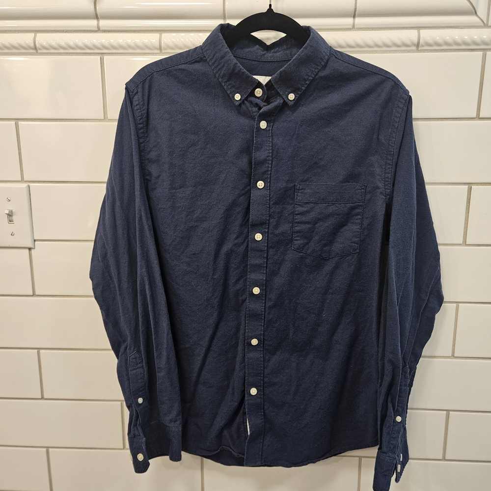 Goodfellow & Co Dark Navy Long-Sleeve Button-Down Shirt
